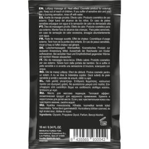 COQUETTE CHIC DESIRE – ÓLEO DE MASSAGEM BEIJVEL DE BOLSO COM EFEITO DE CALOR PIRULITO 10 ML