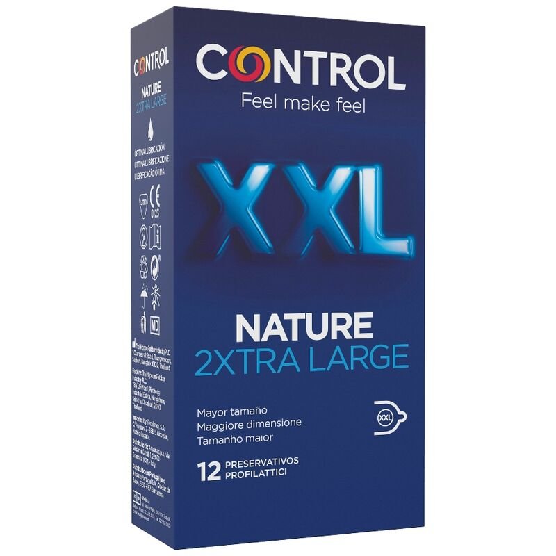 Ilhaerotica - CONTROL - NATURE PRESERVATIVOS 2XTRA GRANDES XXL - 12 UNIDADES