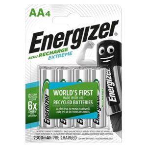 ENERGIZER – BATERIA RECARREGVEL EXTREME HR6 AA 2300mAh 4 UNIDADE