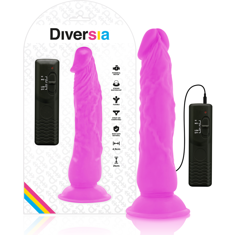 DIVERSIA - FLEXÍVEL VIBRAÇÃO VIBRANTE 21 CM - ROXO - Image 3