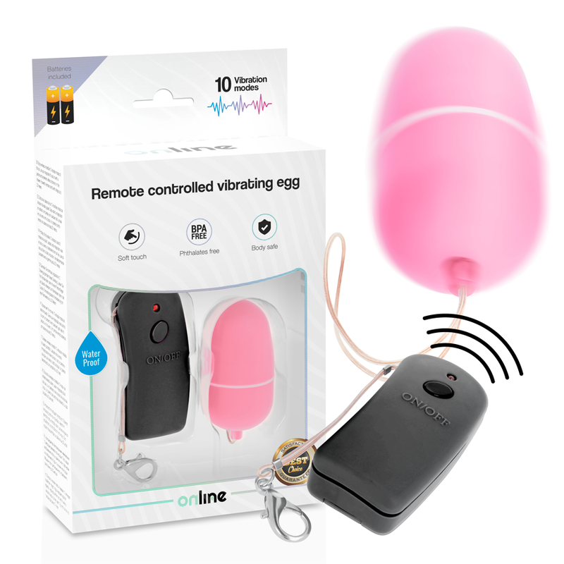 ONLINE - OVO VIBRANTE COM CONTROLE REMOTO ROSA - Image 2