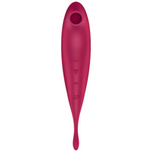 SATISFYER – TWIRLING PRO+ ESTIMULADOR DE PULSO DE AR E APLICATIVO VIBRADOR VERMELHO