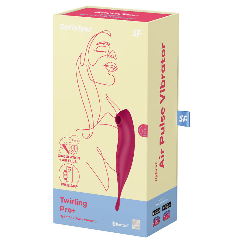 SATISFYER - TWIRLING PRO+ ESTIMULADOR DE PULSO DE AR E APLICATIVO VIBRADOR VERMELHO - Image 3