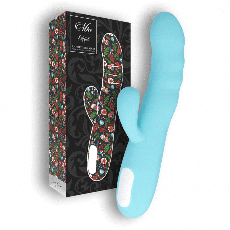 Ilhaerotica - MIA - VIBRADOR GIRATÓRIO EIFFEL TURQUOISE BLUE