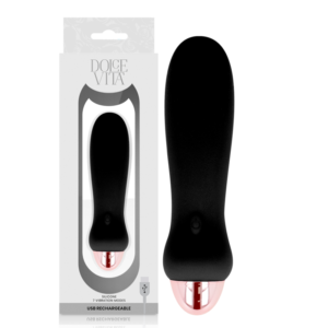 DOLCE VITA – VIBRADOR RECARREGÁVEL CINCO PRETO 7 VELOCIDADES