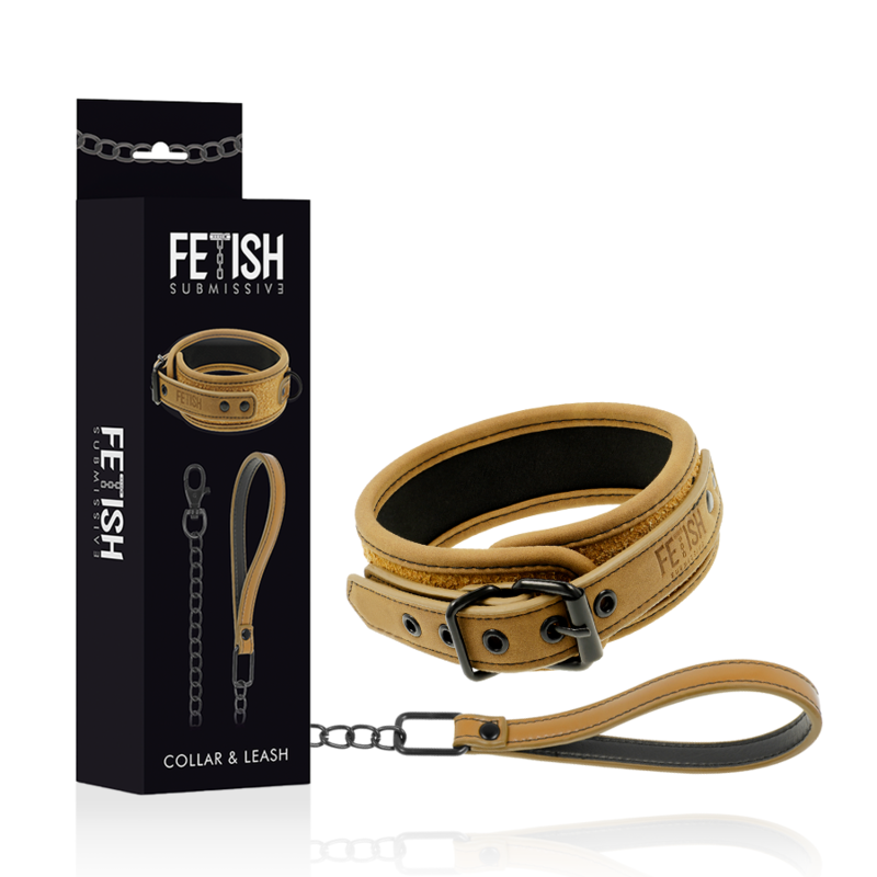 Ilhaerotica - FETISH SUBMISSIVE ORIGEN - COLAR FORRO DE NEOPRENE COM CORRENTE