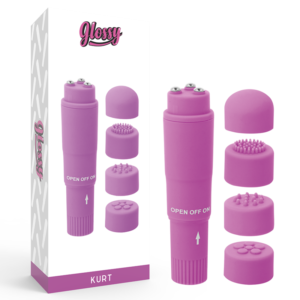 GLOSSY – MASSAGER DE BOLSO KURT ROXO