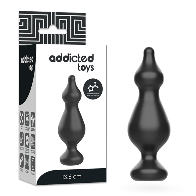 Ilhaerotica - ADDICTED TOYS - PLUG ANAL SEXUAL 13.6 CM PRETO