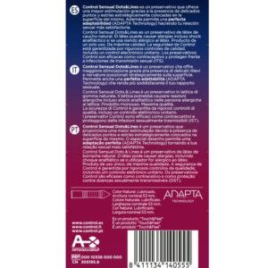 CONTROL – PONTOS E LINHAS SENSUAIS PONTOS E ESTRIAS 12 UNIDADES