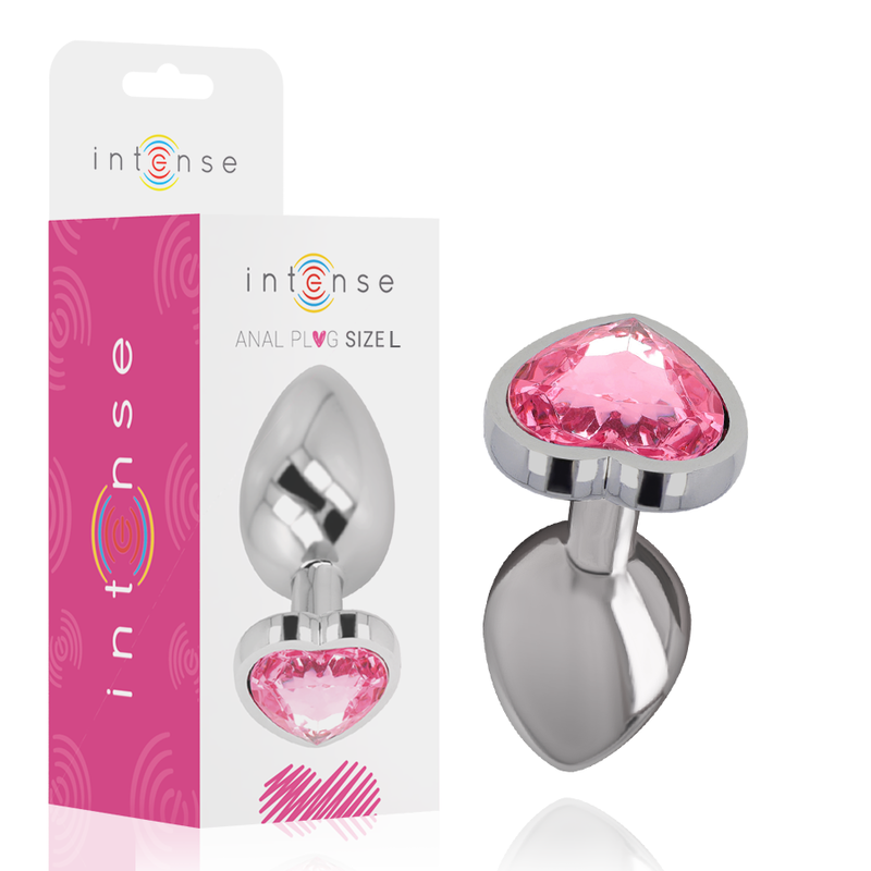 Ilhaerotica - INTENSE - PLUG ANAL DE ALUMÍNIO METAL CORAO ROSA TAMANHO L