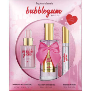 BIJOUX – INDISCRETS KIT BUBBLEGUM PLAY COM ÓLEO GEL E LIP GLOSS