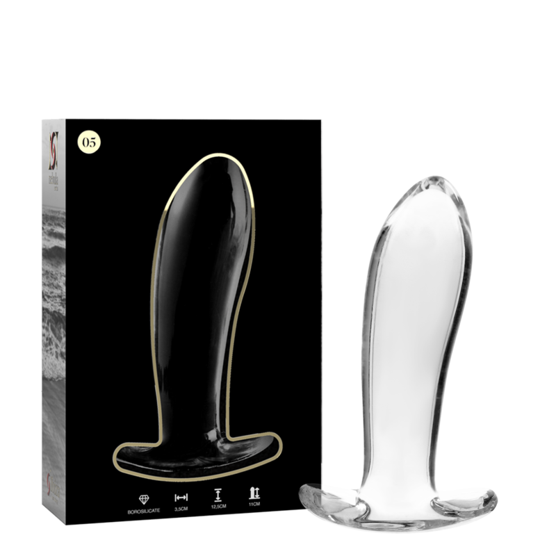 Ilhaerotica - NEBULA SERIES BY IBIZA - MODELO 5 ANAL PLUG VIDRO BOROSILICADO TRANSPARENTE 12.5 CM -O- 3.5 CM