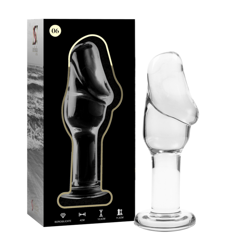 Ilhaerotica - NEBULA SERIES BY IBIZA - MODELO 6 ANAL PLUG VIDRO BOROSILICADO TRANSPARENTE 12.5 CM -O- 4 CM