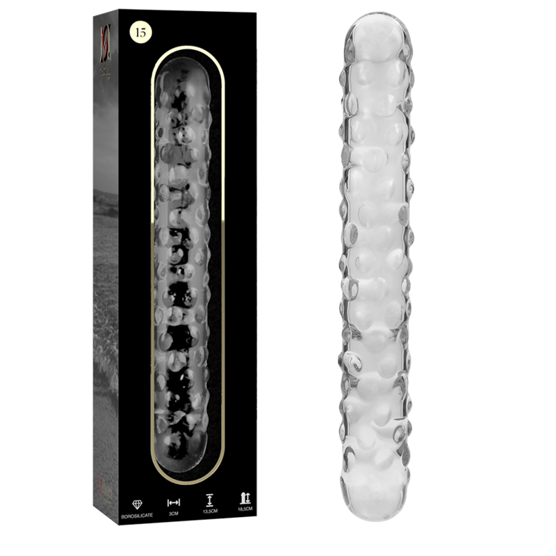 Ilhaerotica - NEBULA SERIES BY IBIZA - MODELO 15 DILDO VIDRO BOROSILICADO TRANSPARENTE 18.5 CM -O- 3 CM