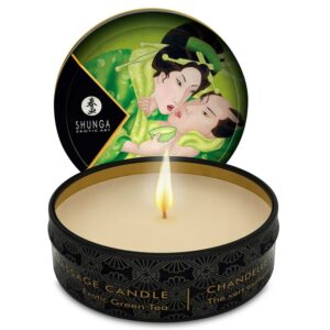 SHUNGA – MINI CARESS BY CANDELIGHT MASSAGE VELA T VERDE 30 ML