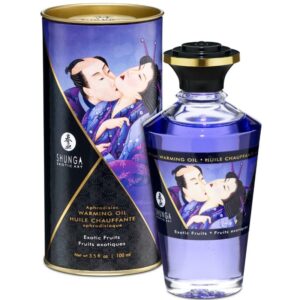 SHUNGA – ÓLEO DE MASSAGEM EFEITO CALOR SABOR DE FRUTAS EXÓTICAS 100 ML