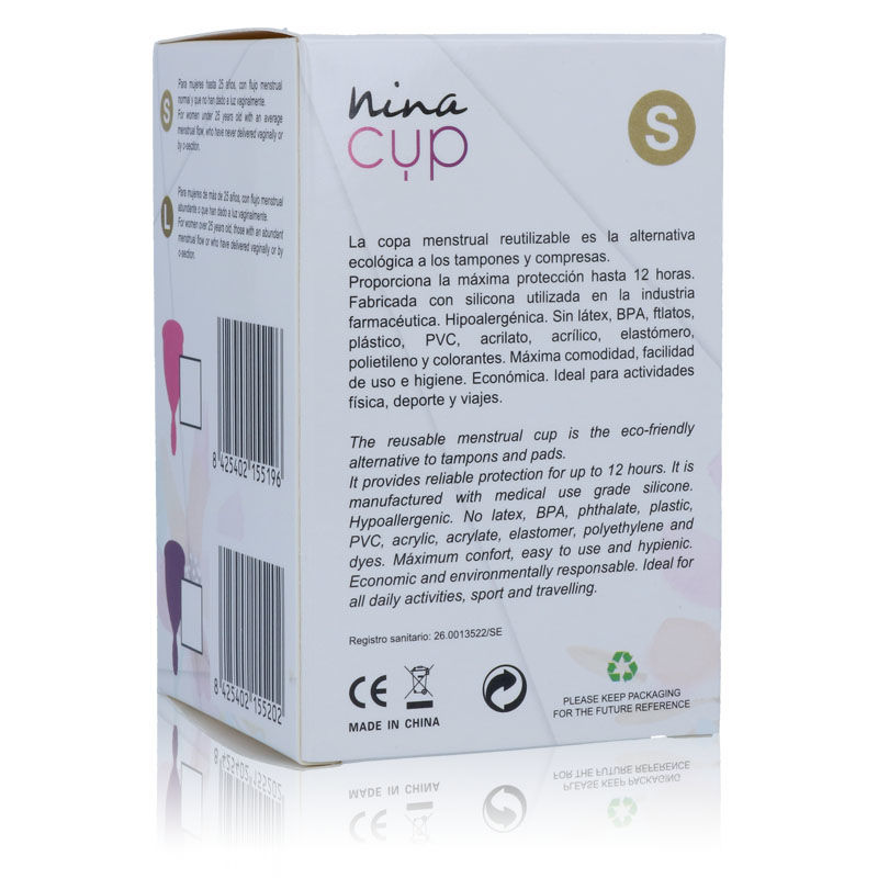 NINA KIKÍ - COPO MENSTRUAL ROSA TAMANHO S - Image 3