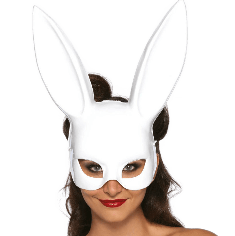Ilhaerotica - LEG AVENUE - MSCARA DE COELHO MASQUERADE BRANCA