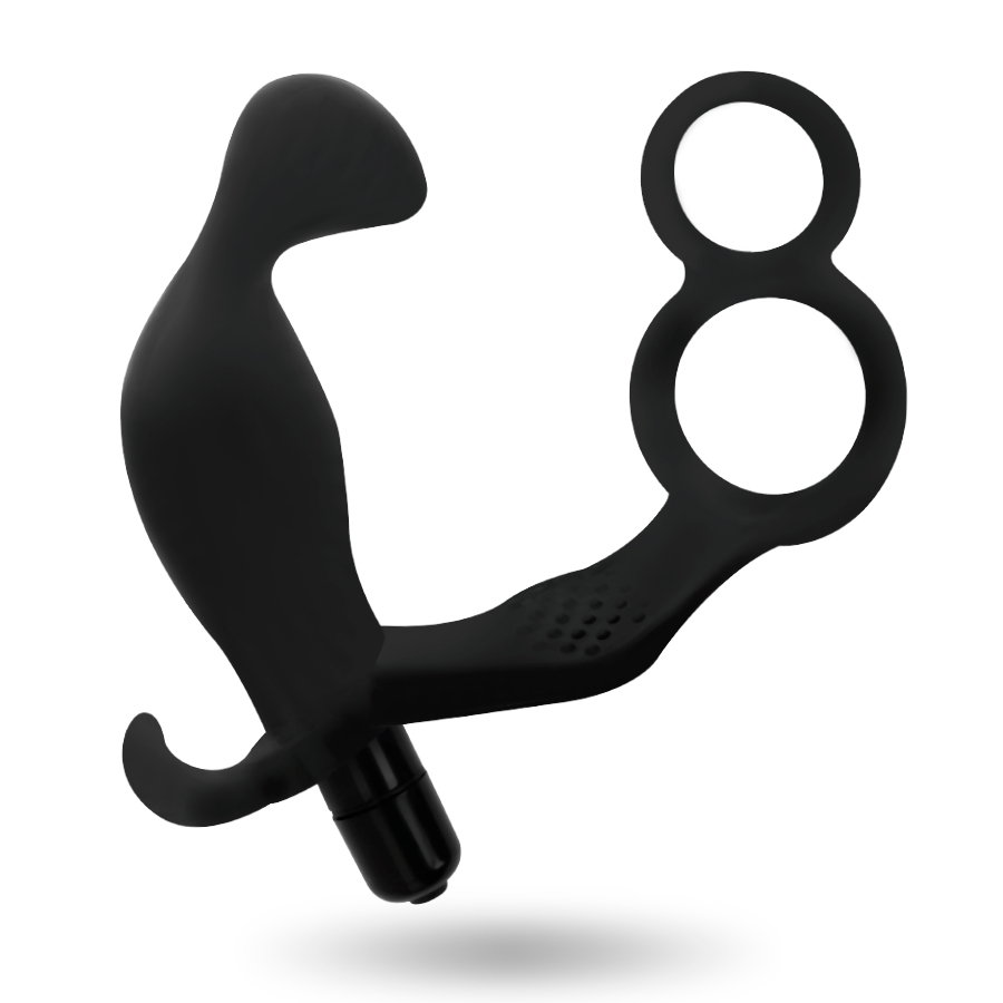 ADDICTED TOYS - PLUG ANAL COM ANEL DE PÊNIS DUPLO E TESTÍCULOS PRETO - Image 2