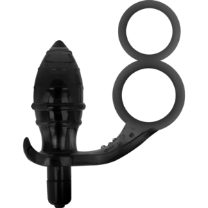 ADDICTED TOYS – PLUG ANAL COM ANEL DUPLO PRETO