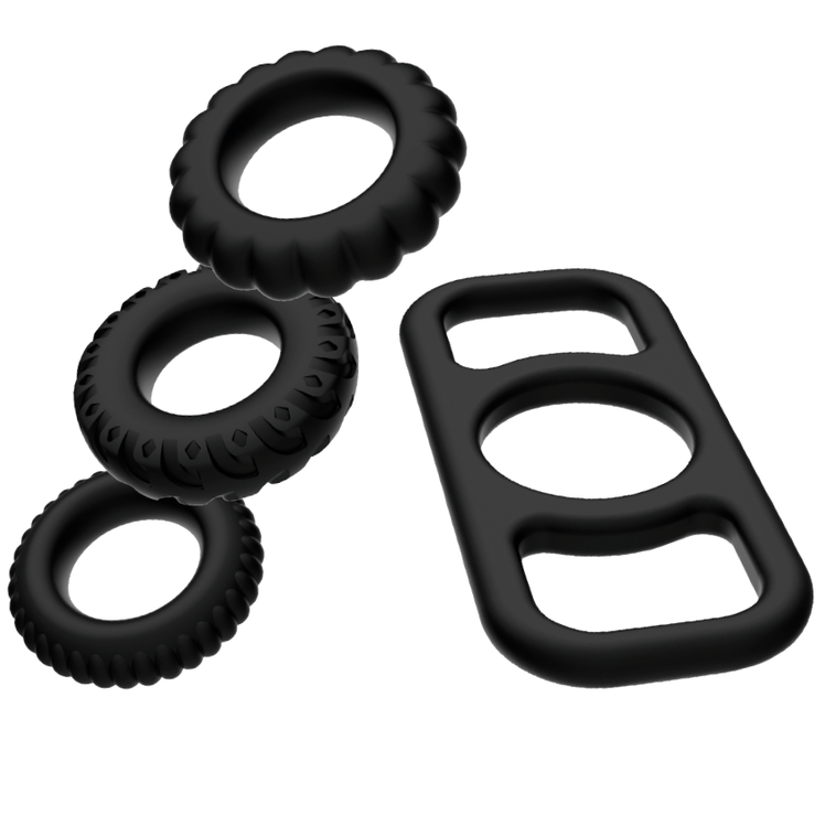 ADDICTED TOYS - CONJUNTO DE ANÉIS DE GALO 4 PEAS - Image 2
