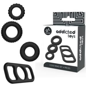 ADDICTED TOYS – CONJUNTO DE ANÉIS DE GALO 4 PEAS