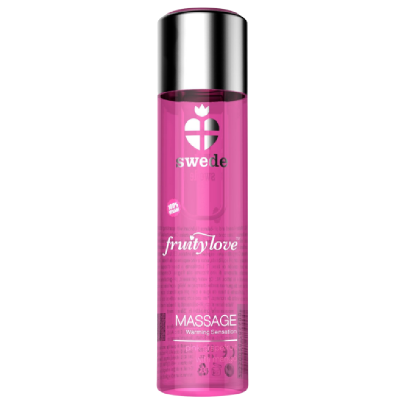 Ilhaerotica - SWEDE - FRUITY LOVE EFEITO DE AQUECIMENTO ÓLEO DE MASSAGEM ROSA FRAMBOESA E RUIBARBO 120 ML