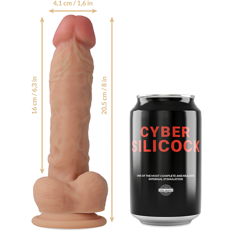 Ilhaerotica - CYBERSILICOCK ULTRA REALISTA MACIO LÍQUIDO SILICONE DONG 20