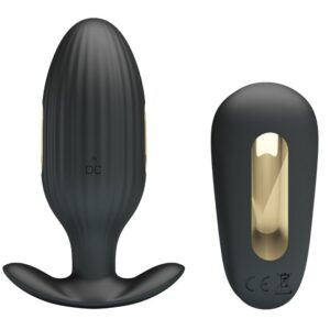 PRETTY LOVE – VIBRADOR RECARREGVEL ANAL KELLY PLUG PRETO