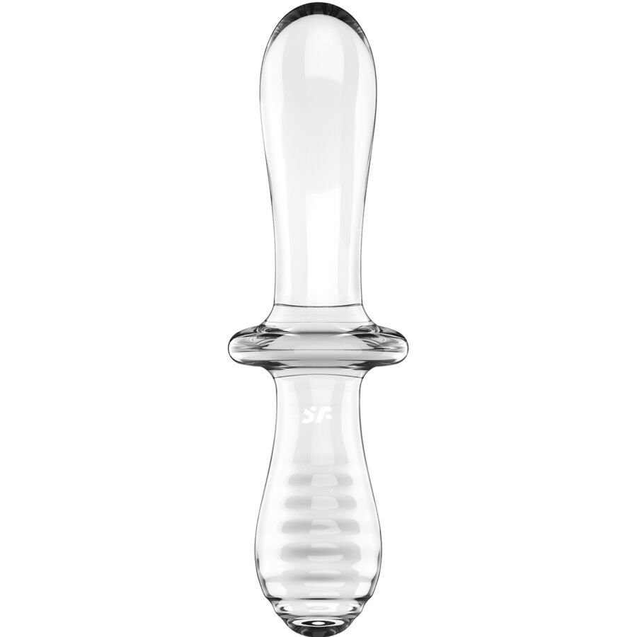 SATISFYER - DILDO DE CRISTAL DUPLO TRANSPARENTE - Image 3
