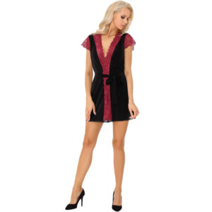 LIVCO CORSETTI FASHION – KUMIKO LC 90428 VESTIDO + CALCINHA PRETA S/M