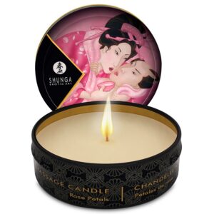 SHUNGA – MINI CARESS BY CANDELIGHT ROSES VELA DE MASSAGEM 30 ML