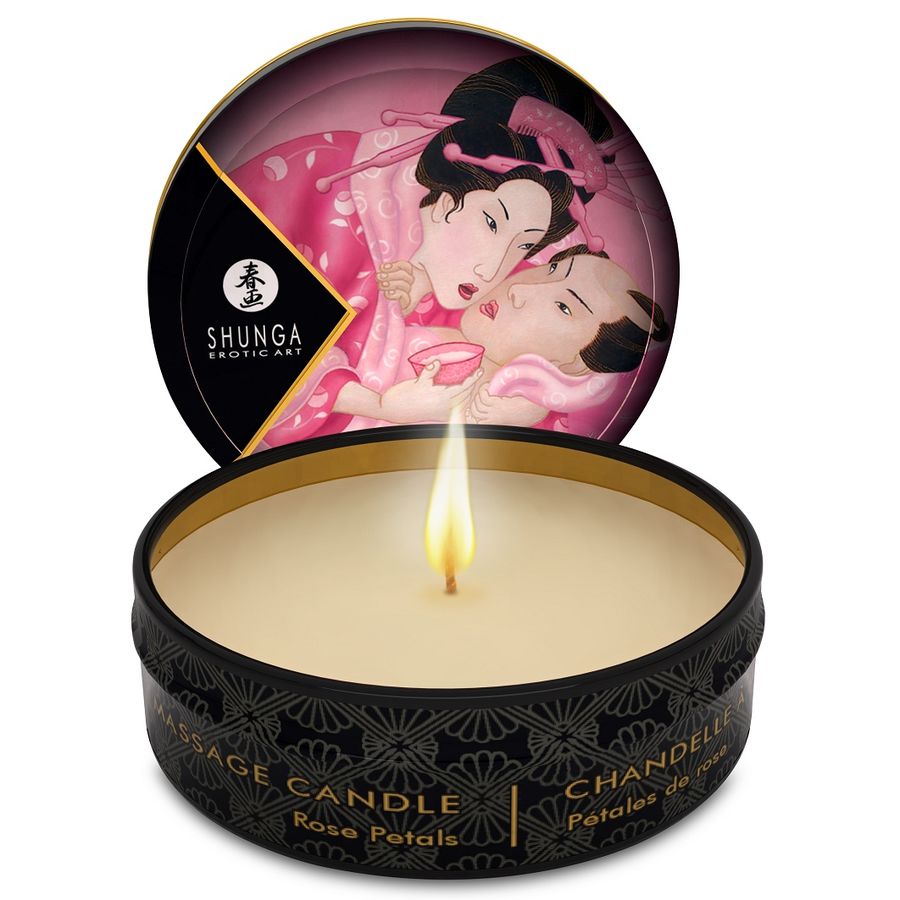 Ilhaerotica - SHUNGA - MINI CARESS BY CANDELIGHT ROSES VELA DE MASSAGEM 30 ML
