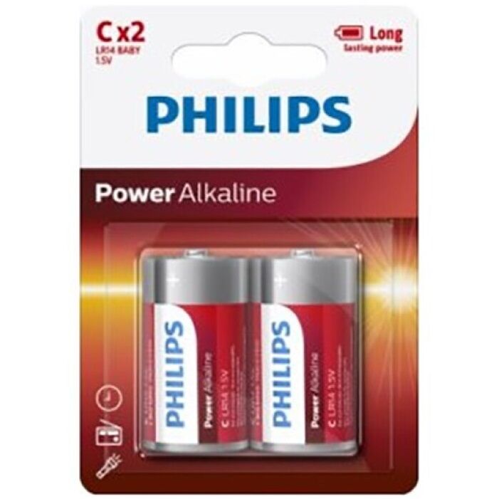 Ilhaerotica - PHILIPS - POWER ALKALINE PILA C LR14 BLISTER * 2