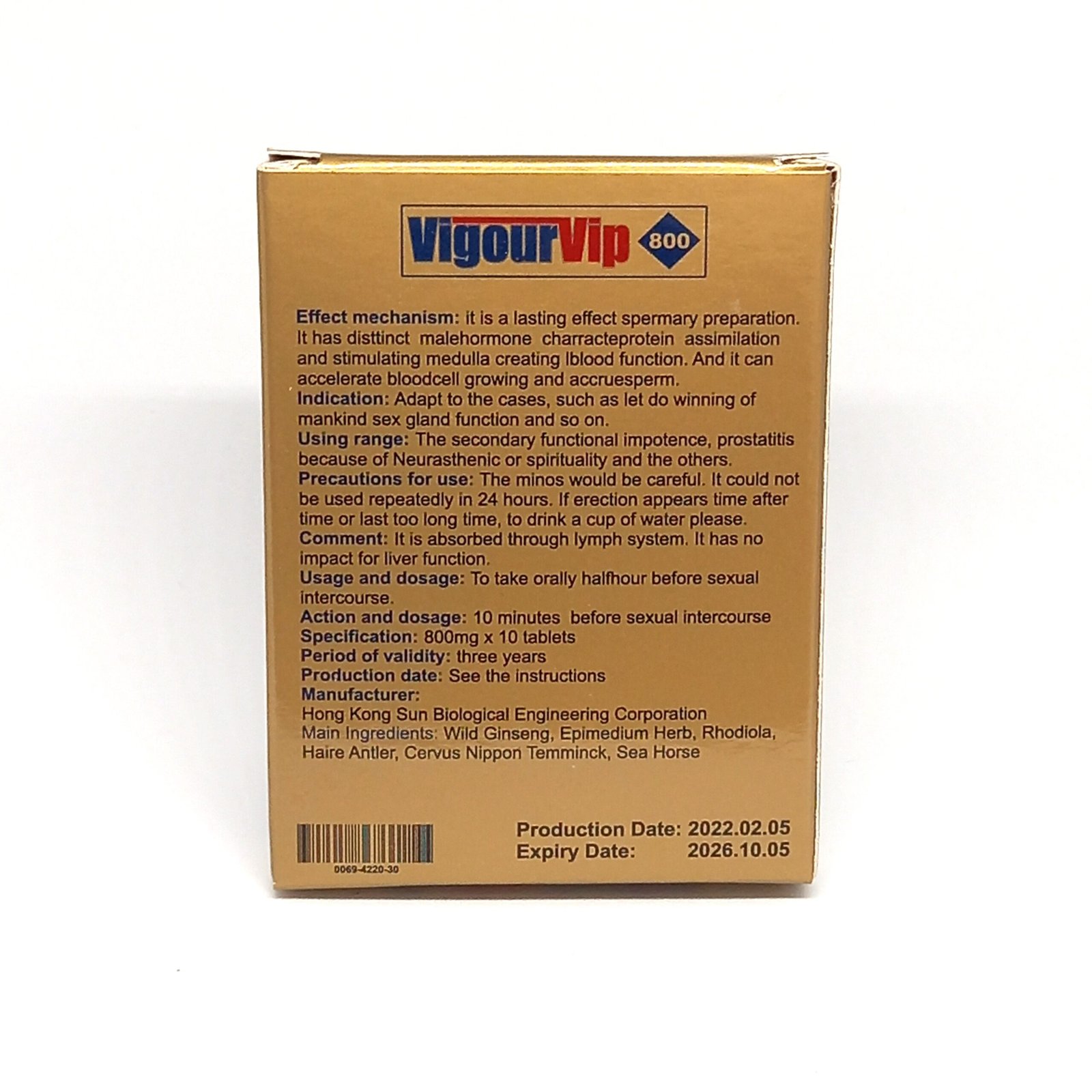 VIGOUR VIP 800mg - Image 4