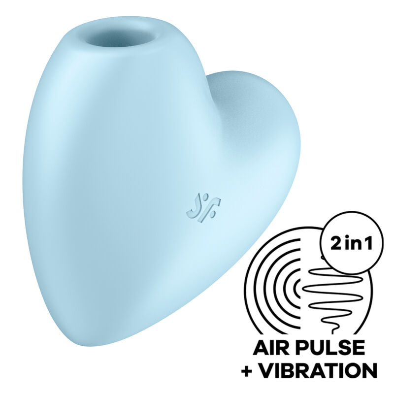 Ilhaerotica - SATISFYER - CUTIE HEART ESTIMULADOR DE PULSO E VIBRADOR DE AR AZUL