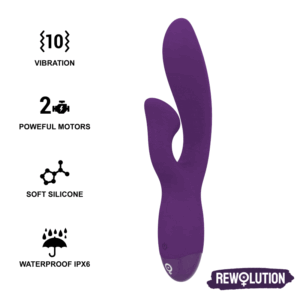 REWOLUTION – VIBRADOR FLEXÍVEL REWOFUN COM COELHO