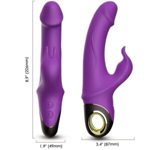 ARMONY – METEROR DILDO VIBRADOR COELHO ROTATOR ROXO