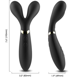 ARMONY – MASSAGER Y-WAND E VIBRADOR CABEÇA DUPLA PRETO