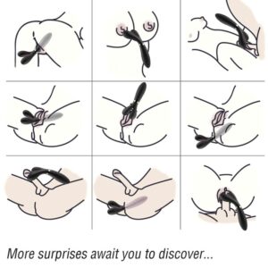 ARMONY – MASSAGER Y-WAND E VIBRADOR CABEÇA DUPLA PRETO