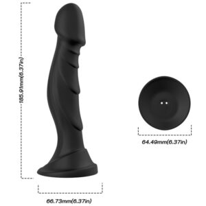 ARMONY – VIBRADOR DILDO E PLUG ANAL CONTROLE REMOTO PRETO