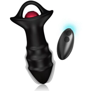 ARMONY – VIBRADOR DE DEDO KYLIN E CONTROLE REMOTO DE PLUG ANAL PRETO