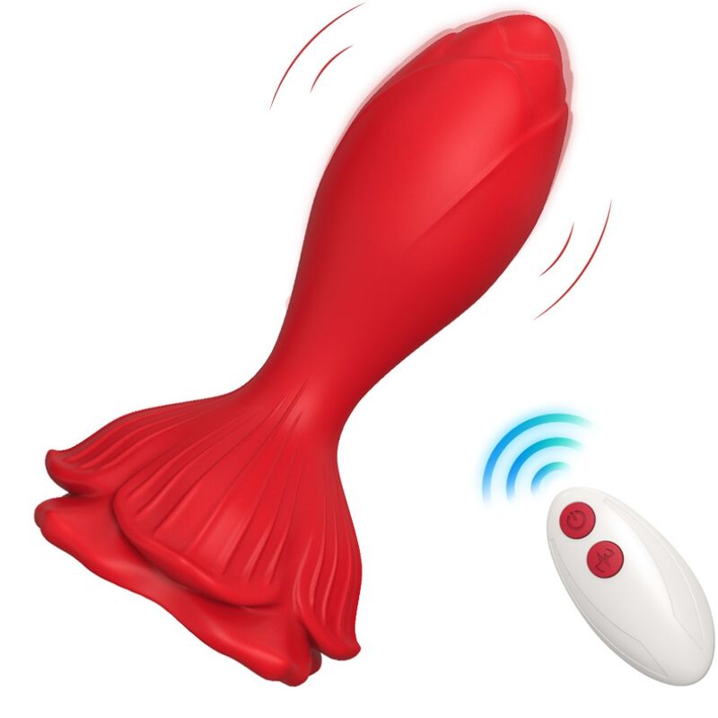 Ilhaerotica - ARMONY - VIBRADOR ROSA E PLUG ANAL PEQUENO CONTROLE REMOTO VERMELHO
