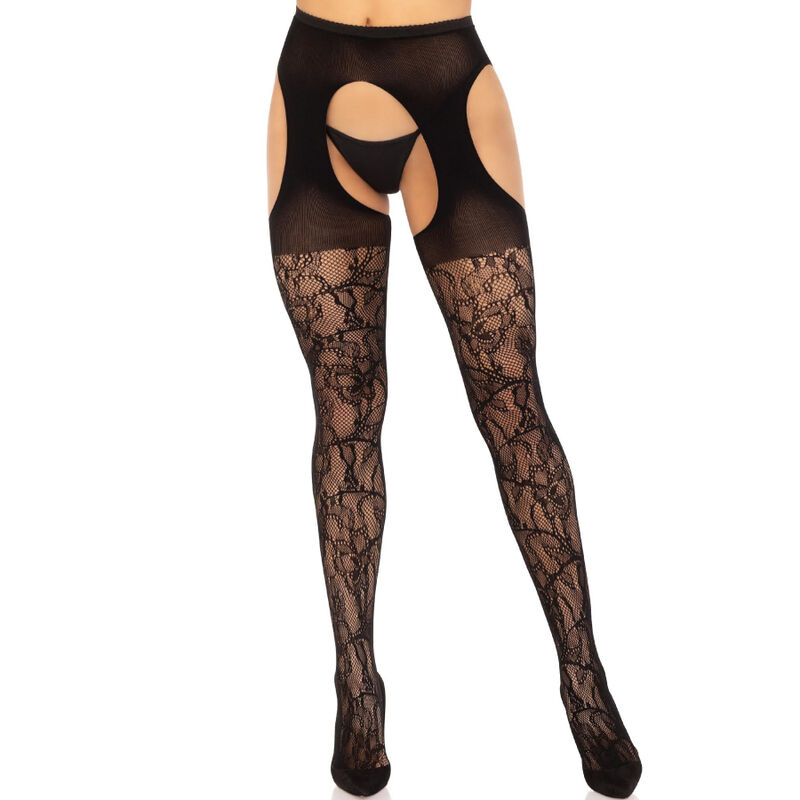 Ilhaerotica - LEG AVENUE - MEIAS LIGAS DE RENDA PRETAS