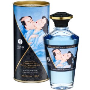 SHUNGA – ÓLEO DE MASSAGEM COM EFEITO CALOR SABOR DE COCO 100 ML