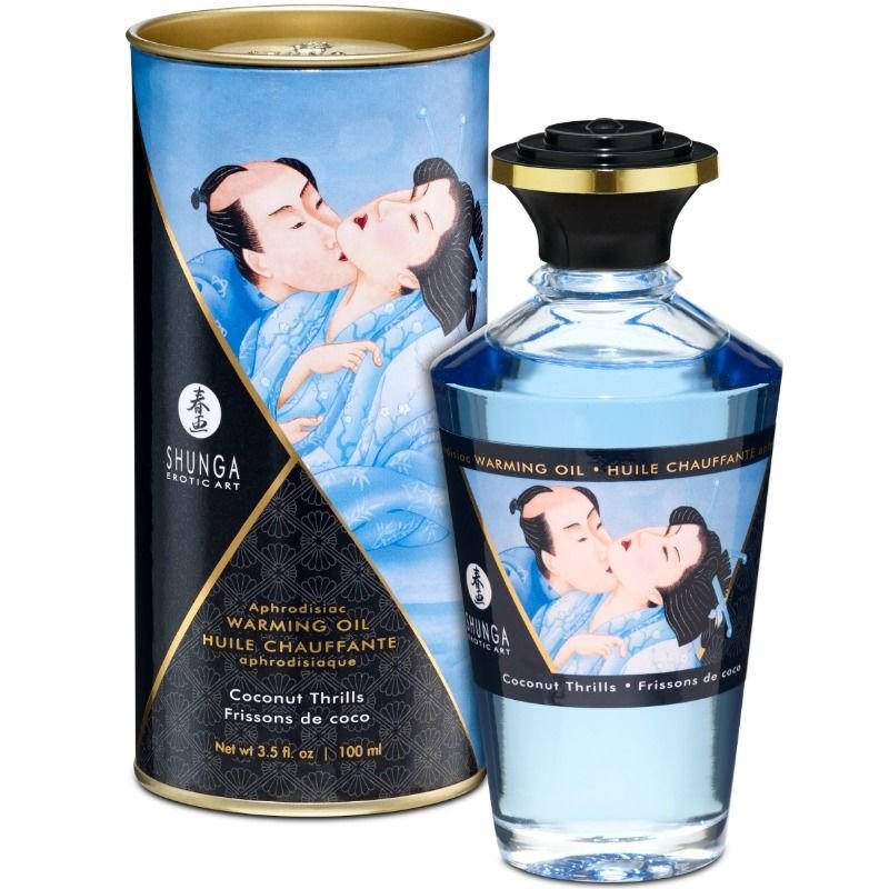 Ilhaerotica - SHUNGA - ÓLEO DE MASSAGEM COM EFEITO CALOR SABOR DE COCO 100 ML