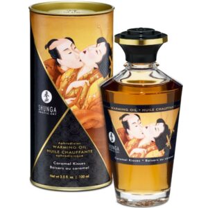 SHUNGA – ÓLEO DE MASSAGEM COM EFEITO CALOR SABOR CARAMELO 100 ML
