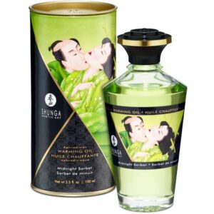 SHUNGA – ÓLEO DE MASSAGEM COM EFEITO CALOR SABOR MIDNIGHT SORBT 100 ML
