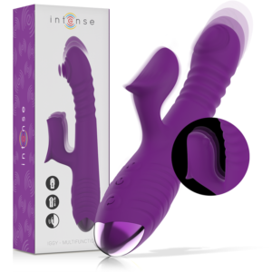 INTENSE – VIBRADOR RECARREGVEL MULTIFUNO IGGY PARA CIMA E PARA BAIXO COM ESTIMULADOR CLITÓRICO ROXO