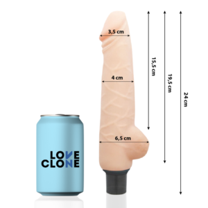 LOVECLONE – VIBRADOR AUTO LUBRIFICANTE HARALD 24 CM -O- 4 CM
